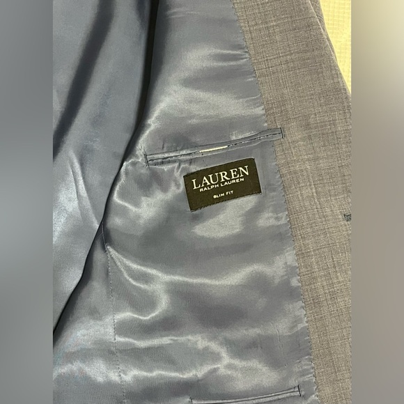 Ralph Lauren Men's Blue Blazer Macy’s Men’s Store Size 44 R Slim Fit Preloved - Picture 7 of 16